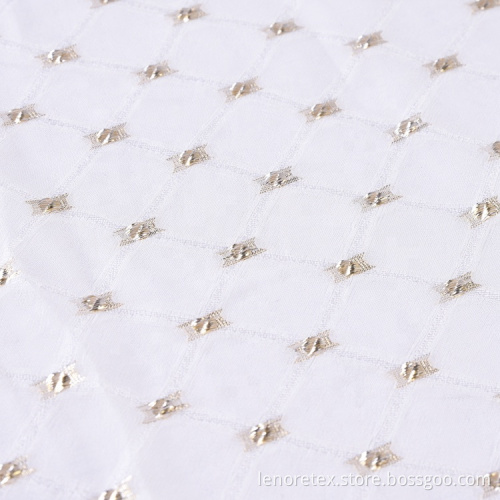 Lurex Metallic Rayon Viscose Clipped Jacquard Woven Fabric